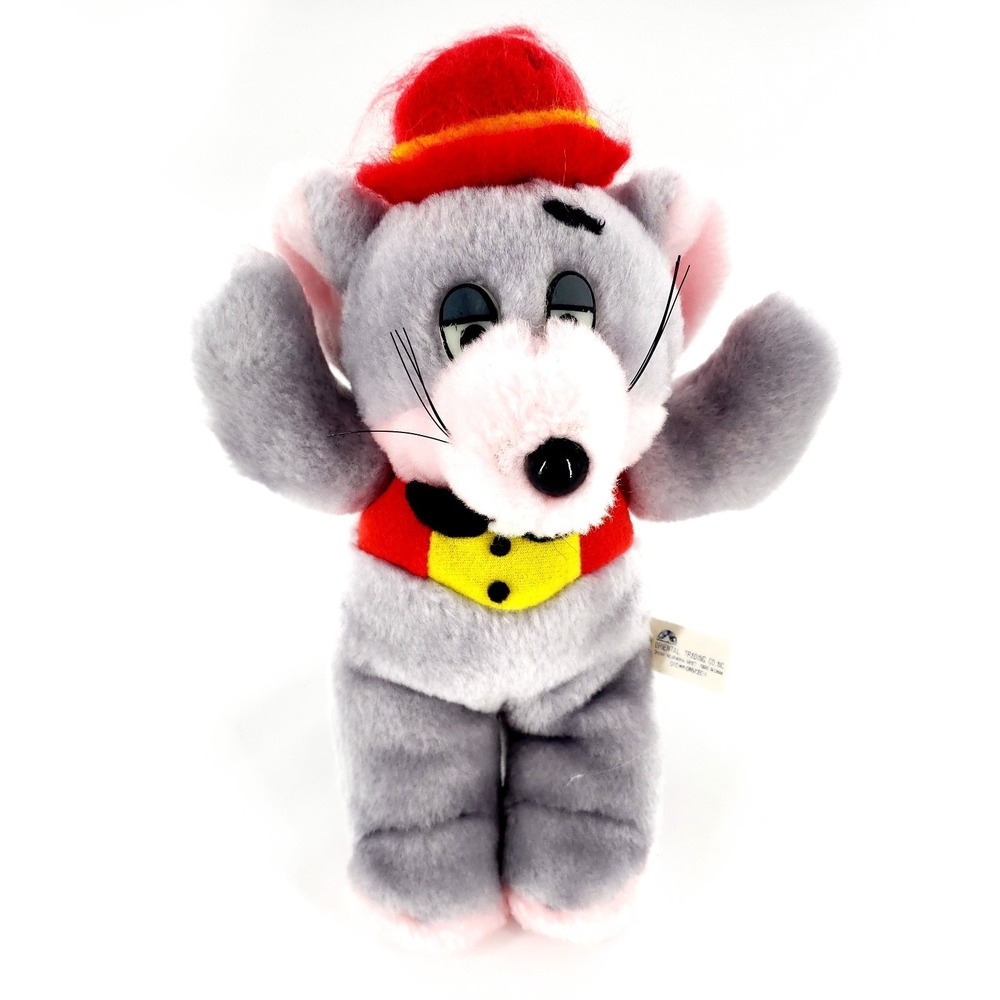 Vintage Oriental Trading Co Chuck E. Cheese Mouse Plush 10" Stuffed Animal